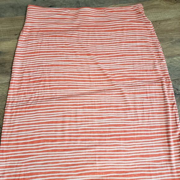 Ann Taylor LOFT Striped Stretchy Maxi Skirt XXS Jersey Knit Pull On Long Soft - Picture 4 of 8